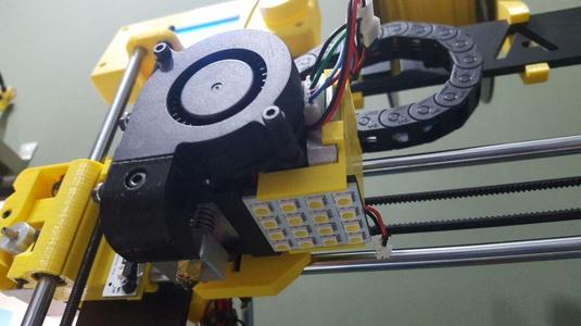  Led support for Prusa i3 "Hephestos" modified