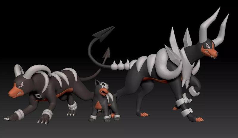 Pokemon Houndour Houndoom MegaEvolution