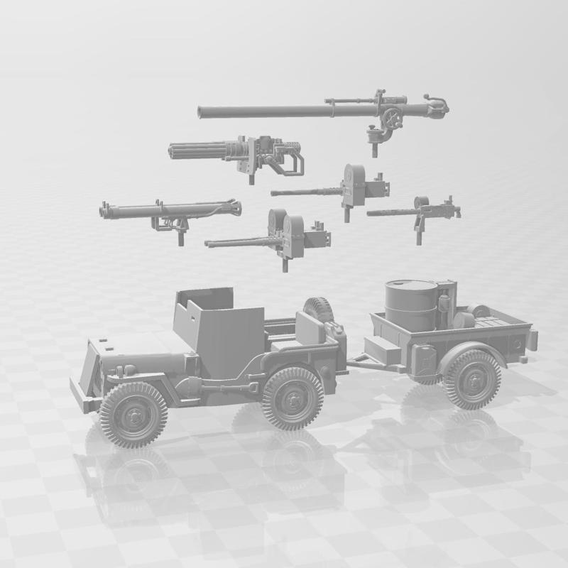 Willys MB/Ford GPW Armored Jeep for Dust Warfare 1947