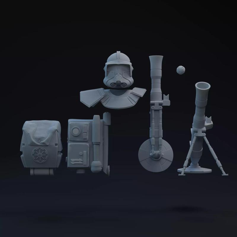 One Twelfth Scale Clone Mortar Trooper Printable Kit