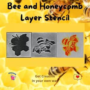 Bee and Honeycomb Layer Stencil