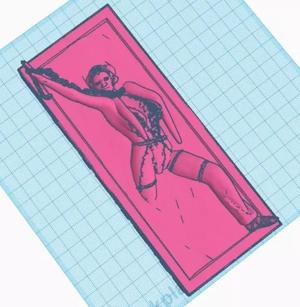 Star Ward Jabbas Dancer Oola in Carbonite