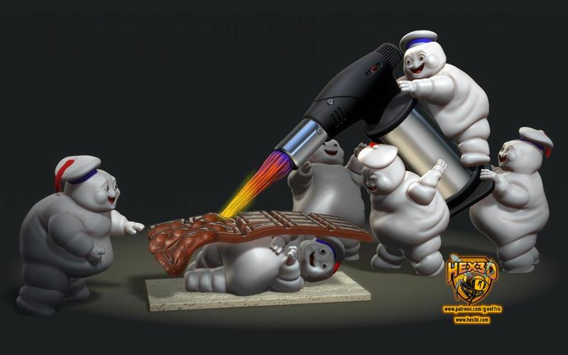 Smores Staypufts Diorama - Ghostbusters