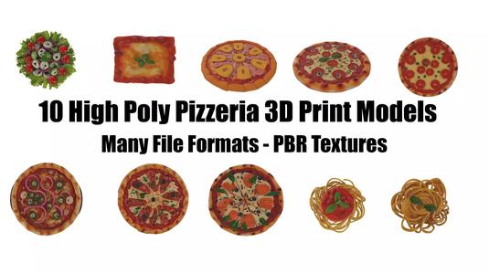 Pizzeria Collection High Poly Bundle Menus Food Replicas