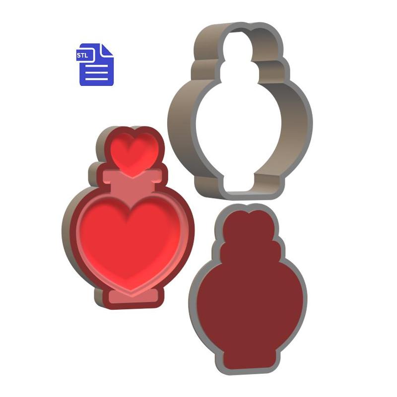 3pc Love Potion Bath Bomb Mold