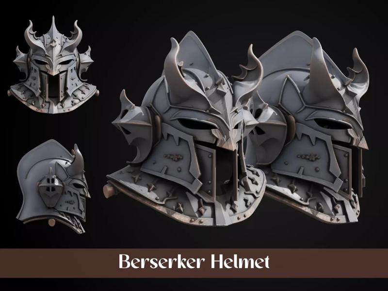 Stylized Orc Helmet - Berserker