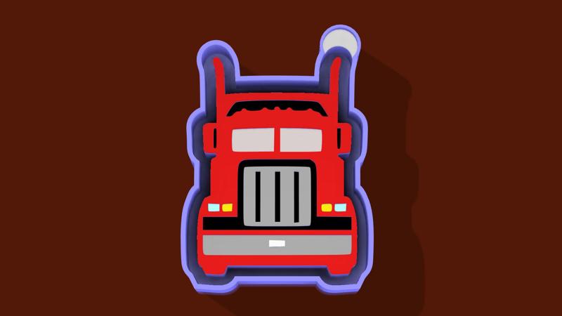 ❤️ Redline Trucker – Freshie, Keychain, Resin & Candle Mold