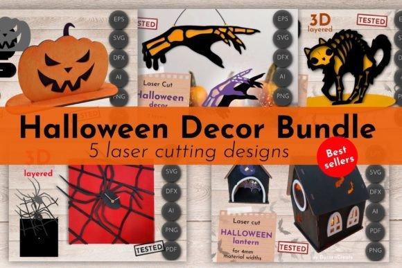 Multilayer Halloween decorations - Vector laser cutting and engraving