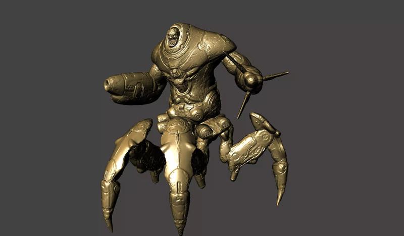 THE MAKRON QUAKE 4 modular ultra-high Detailed  STL 3D model