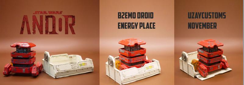 Andor B2EMO droid 3D print model and power place