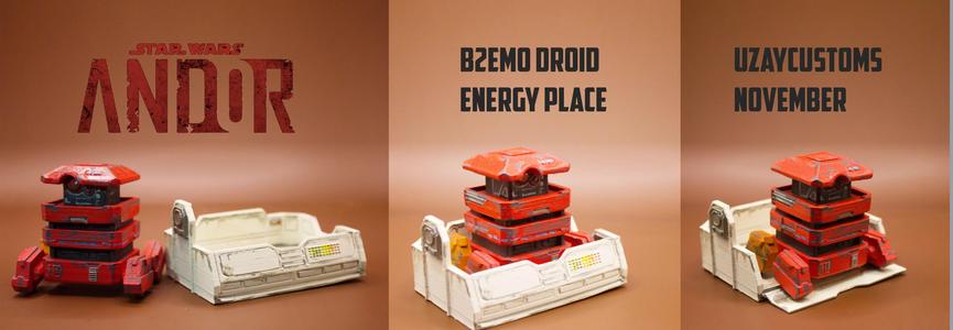 Andor B2EMO droid 3D print model and power place