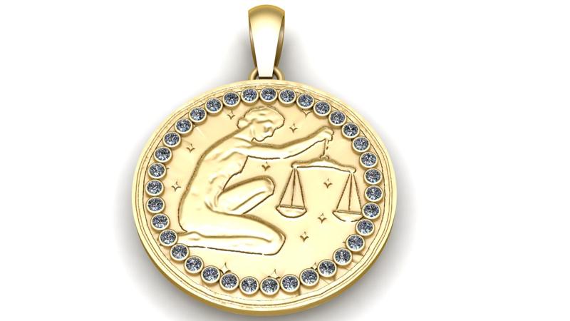 LIBRA SCALE PENDANT3D PRINTABLE MODEL