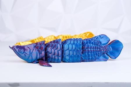 ARTICULATED AROWANA FISH LUCKY CHARM Print-in-place MODEL