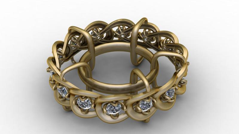 Buy Gold Rings PANDANT 3D PRINTABLE MODAL