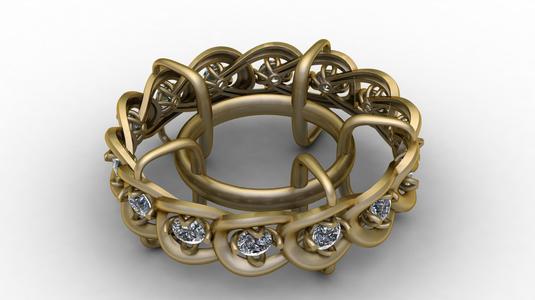 Buy Gold Rings PANDANT 3D PRINTABLE MODAL