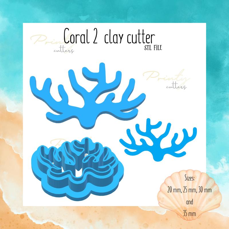 Coral clay cutter | Sea animal clay cutter | Summer clay cutter | Polymer clay tool | Clay cutter | Cookie cutter