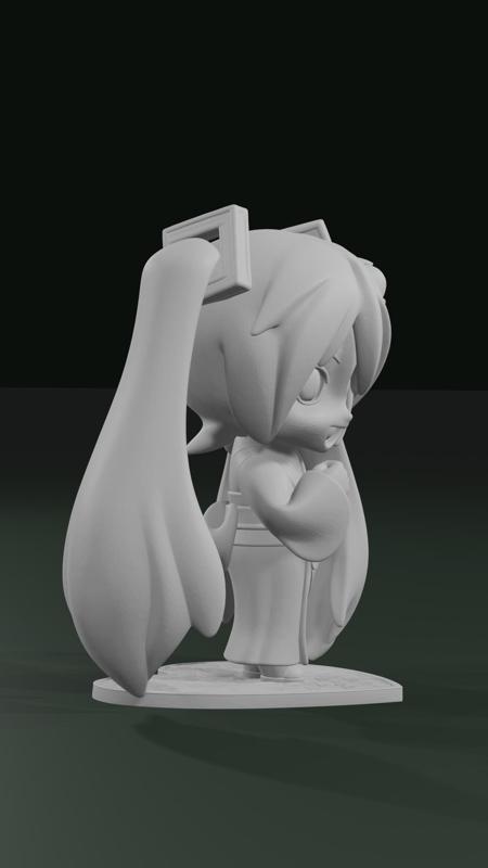 Chibi Hatsune Miku in Kimono
