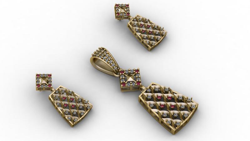 RUSSIAN STYLE GOLD LOCKET SET 3D PRINTABLE MODEL