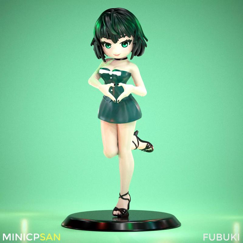 Fubuki - Cute Heart Pose Green Outfit - One Punch Man