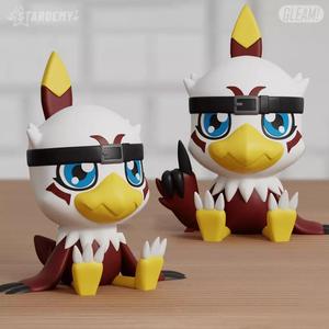 Hawkmon Chibi 2 Models Digimon Adventure 02 Fanart
