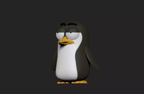 Boring Penguin 3D Print Character