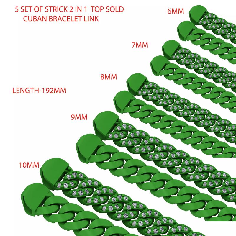 5 SIZE STRICK MIAMI CUBAN LINK  FOR BRACELET OR NECKLACE  3D Model Collection