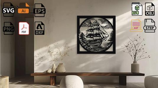 Tall Ship Sailing - Nautical Wall Decor Art