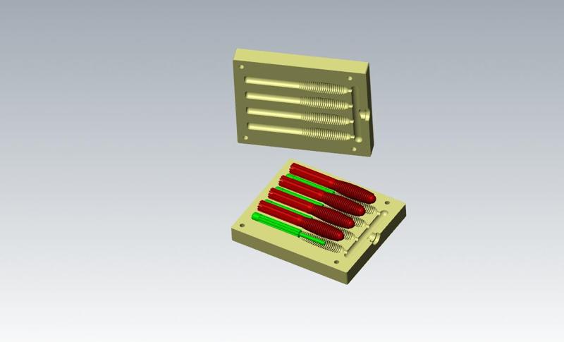 FISHING TUBE BAIT MOLD (4 CAVITY)