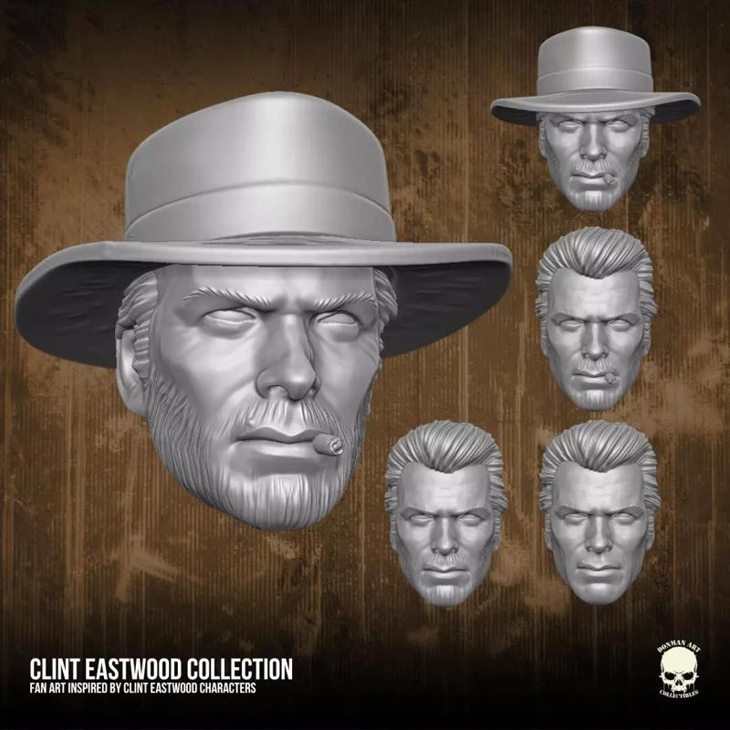 Clint Eastwood Fan art 3D printable Files For Action Figures
