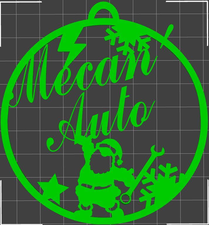 Mecan' Auto" personalized Christmas bauble