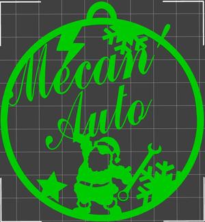 Mecan' Auto" personalized Christmas bauble