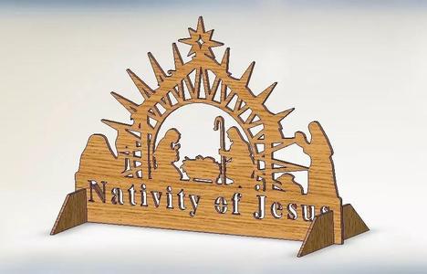 Nativity Jesus Dxf Svg Cut File For Plywood Laser Cut
