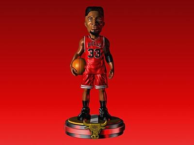 SCOTTIE PIPPEN CHICAGO BULLS BASKETBALL FIGURE NBA
