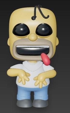 Funko Crazy Homer : STL The Simpsons 3D collectible