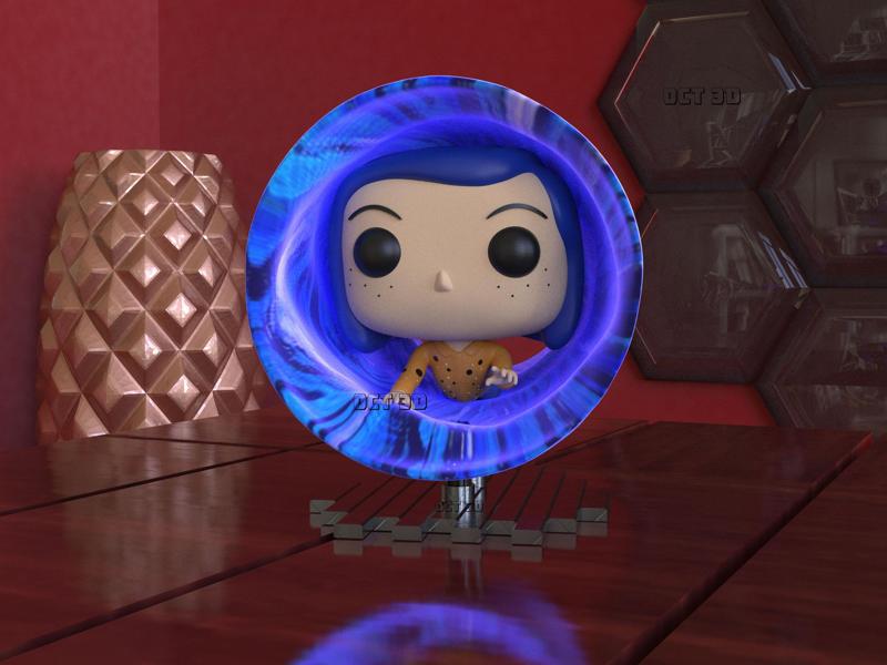 CORALINE IN A TUNNEL/CORALINE EN EL TUNEL FUNKO POP FAN ART
