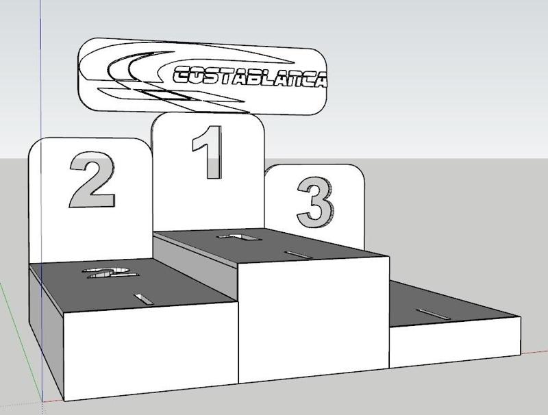 Modular podium slot cars