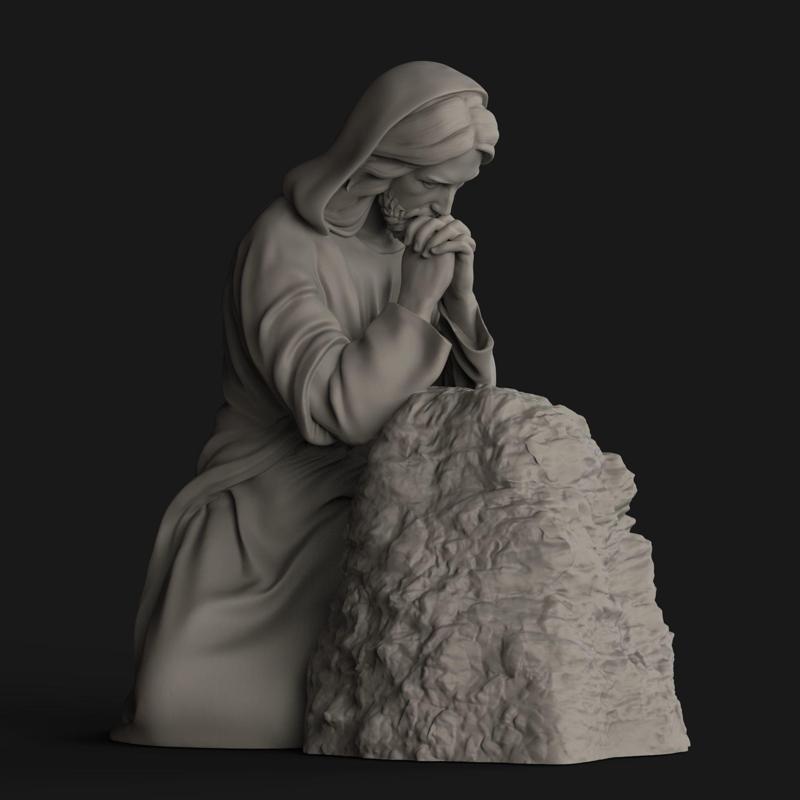 Jesus Praying at Gethsemane – 2 STL Files for 3D Printing