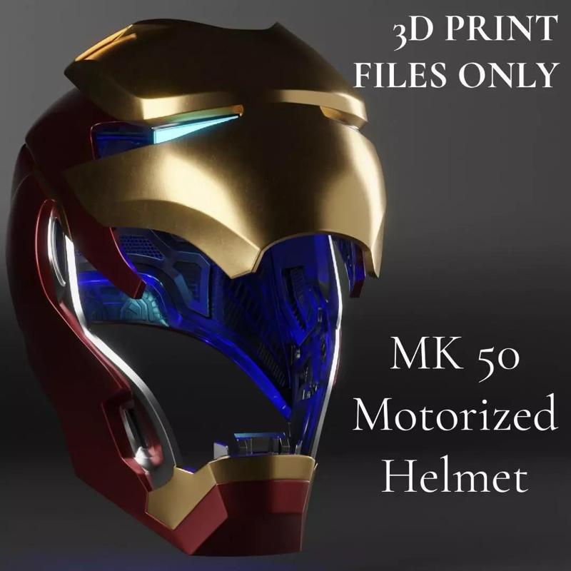 Iron Man Motorized Mk 50 3D Printable Iron Man Helmet
