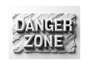 Danger Zone Sign Art