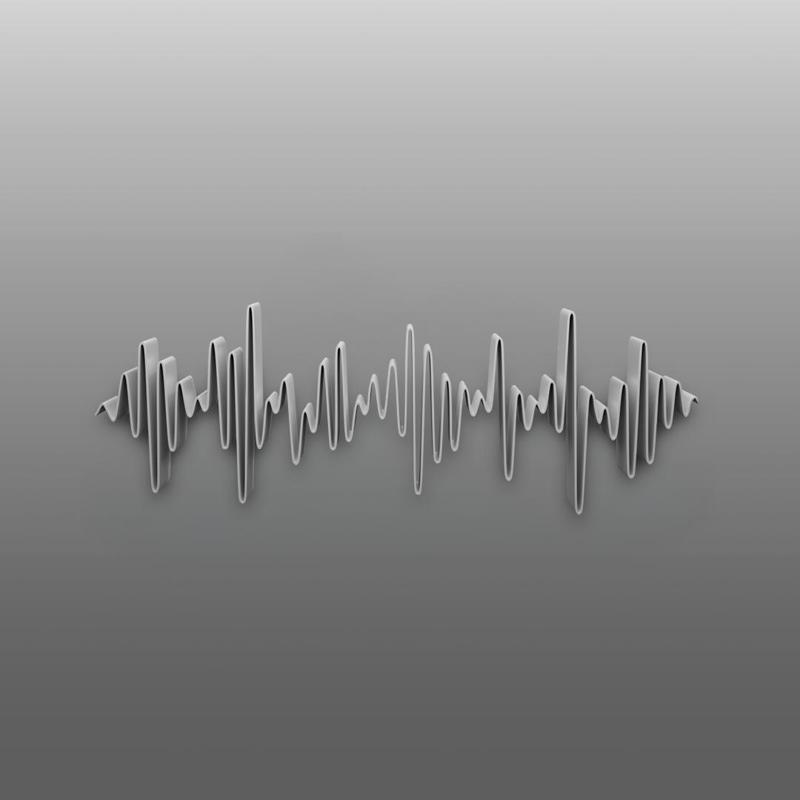 Minimalist Sound Wave Decorative Sculpture 05 - Modern 3D Design