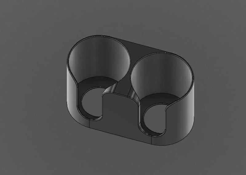 Plain Air Freshener Holder – 2-Can Wall Mount – Spray Can Organizer – Functional & Space-Saving