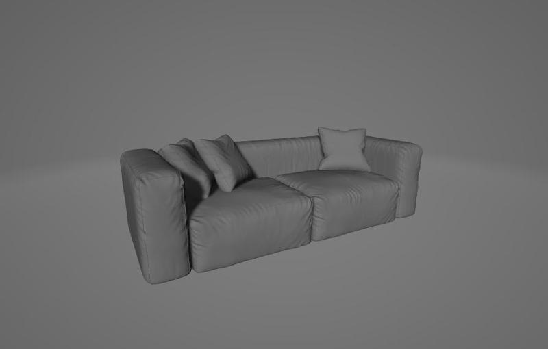 Leather Sofa – 3D Printable Modern Sofa Model