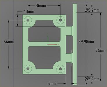 Drok 12A Stepdown regulator mount plate