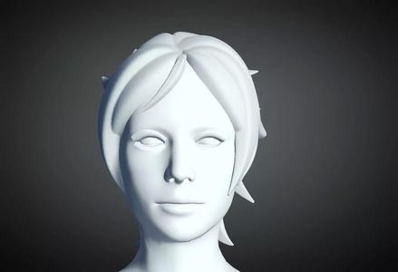 3D Hair style for Female 19 3D model