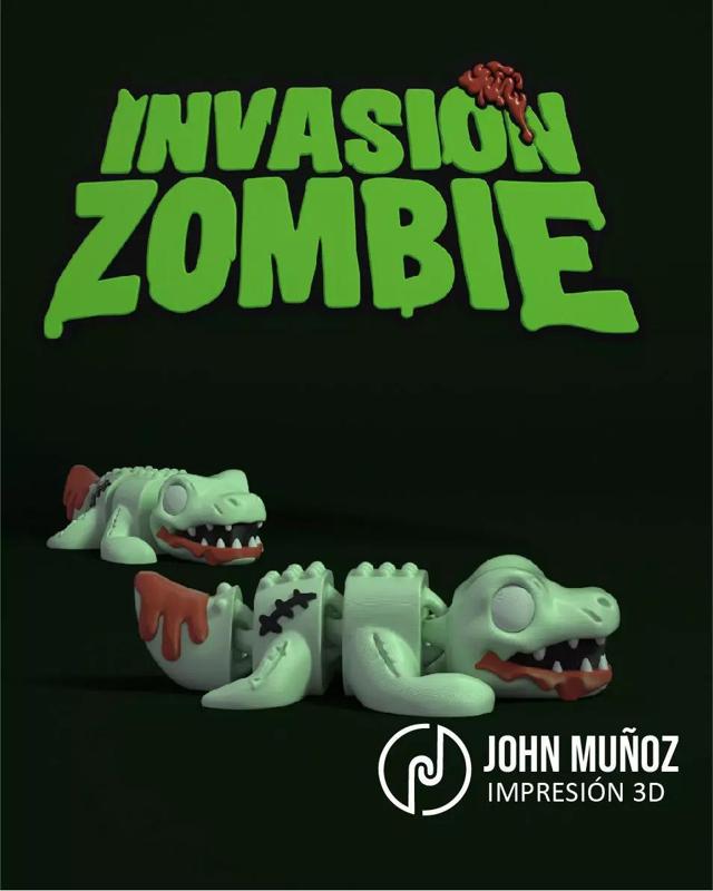 Crocodile Zombie - Figure decorative and keychain