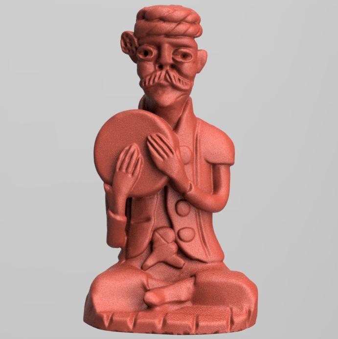 Antique wooden statue