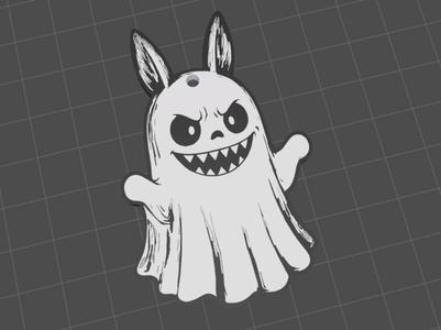Labub Ghost - Keychain