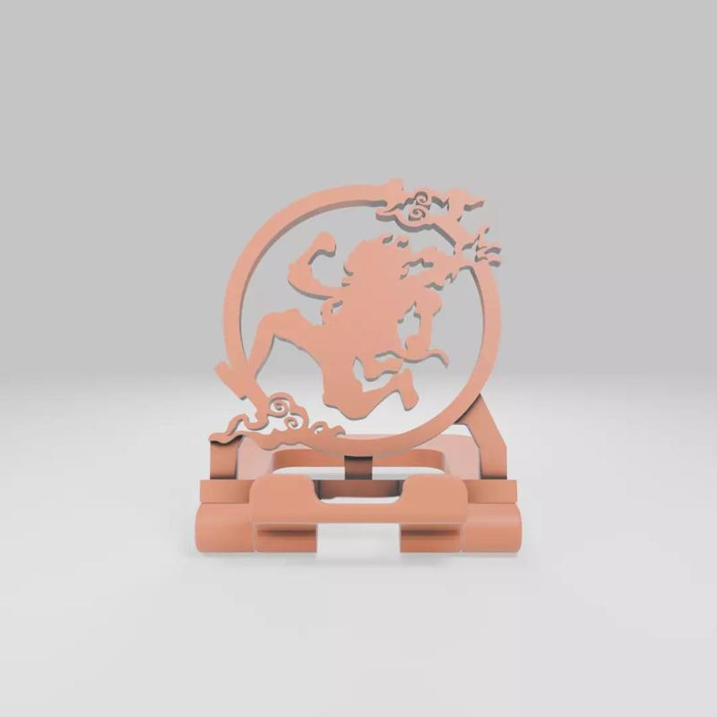 Luffy Gear 5  Nika  3D Printable Phone Stand One Piece Fan Art