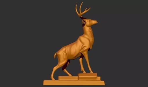 Vintage Deer Statue 3d printable model 3D print model
