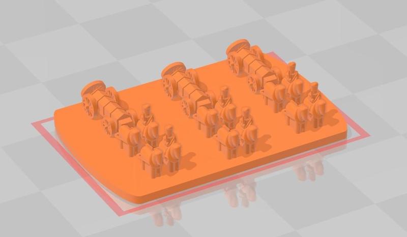 3MM FRENCH HORSE ARTILLERY CAISSONS (30MM BASE)